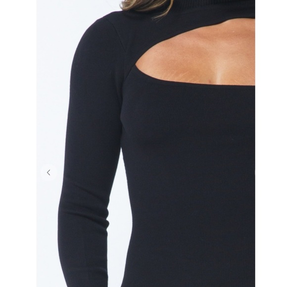 Black long sleeve midi dress - Picture 5 of 13